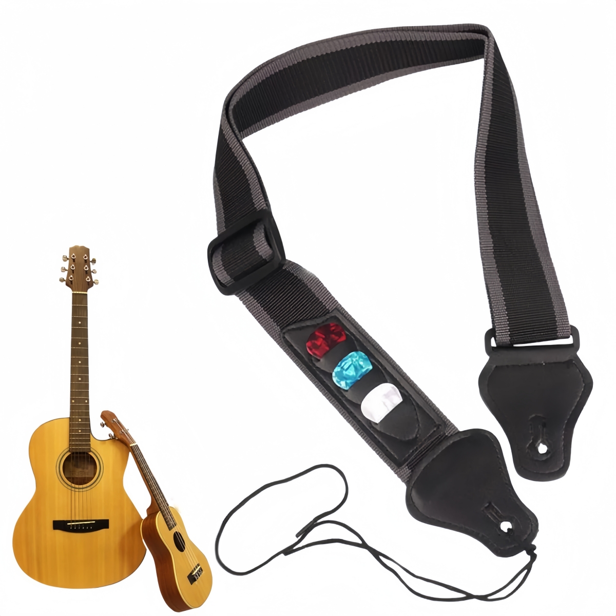 Acoustic Guitar Dreadnought - Miwayer PU Leather Guitar Strap, Adjustable
