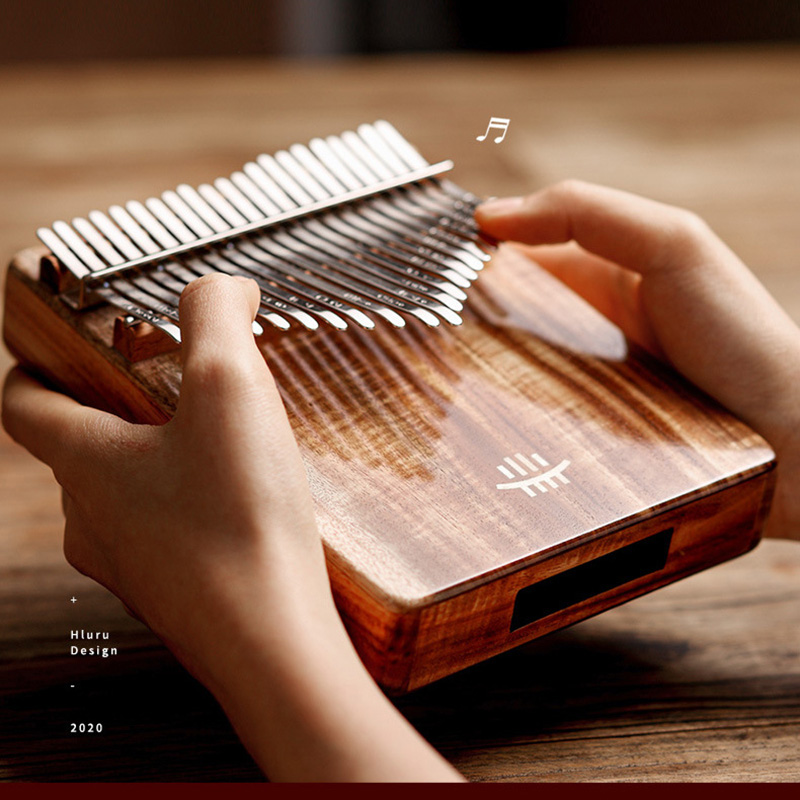 Musical Instrument For Beginners - Hluru Kalimba 17 Keys with Hole