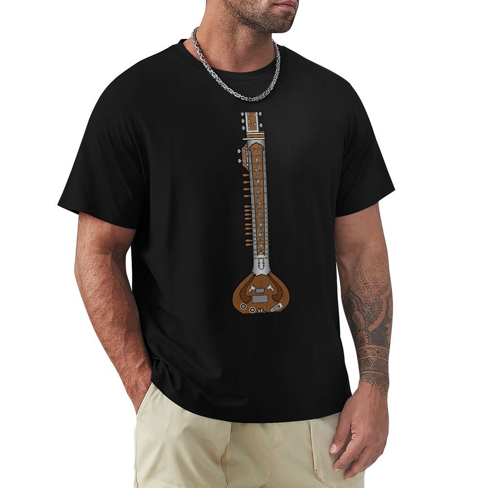 Musical Instrument Sitar - MUSICAL INSTRUMENTS - SITAR T-Shirt Thanksgiving