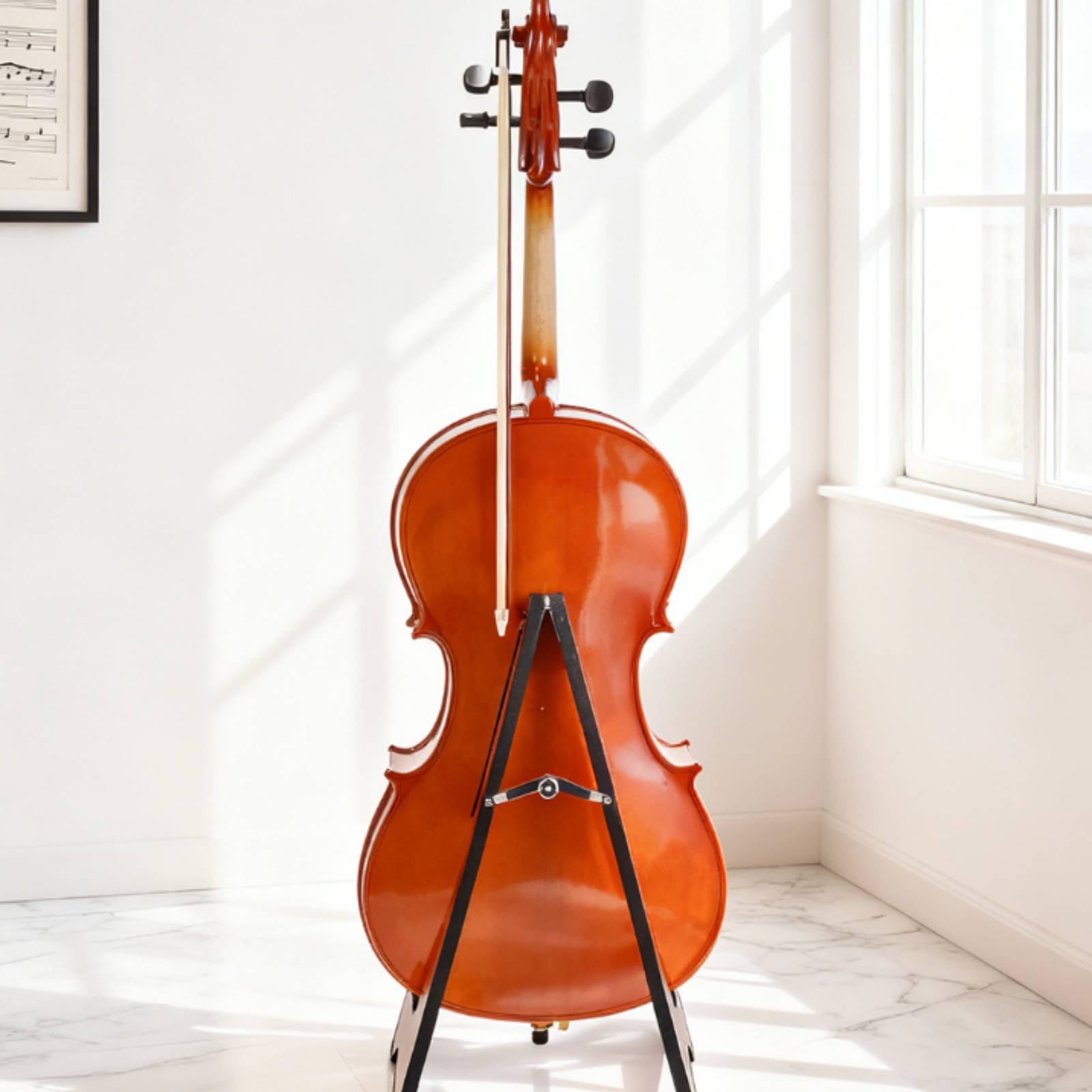 Musical Instrument Cello - Floor Cello Stand Elegant Design Cello
