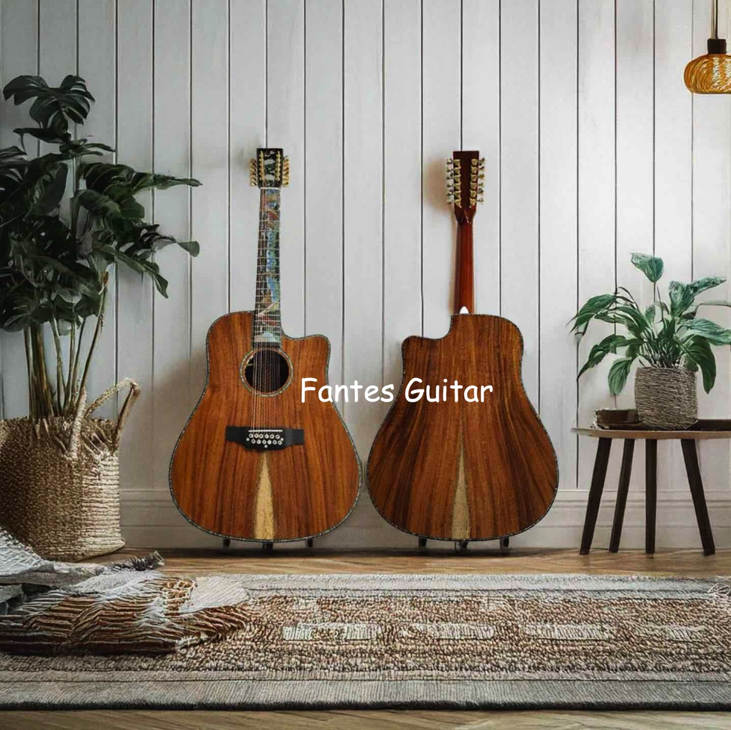 Acoustic Guitar Dreadnought - Custom 12 Strings Dreadnought Cutaway All