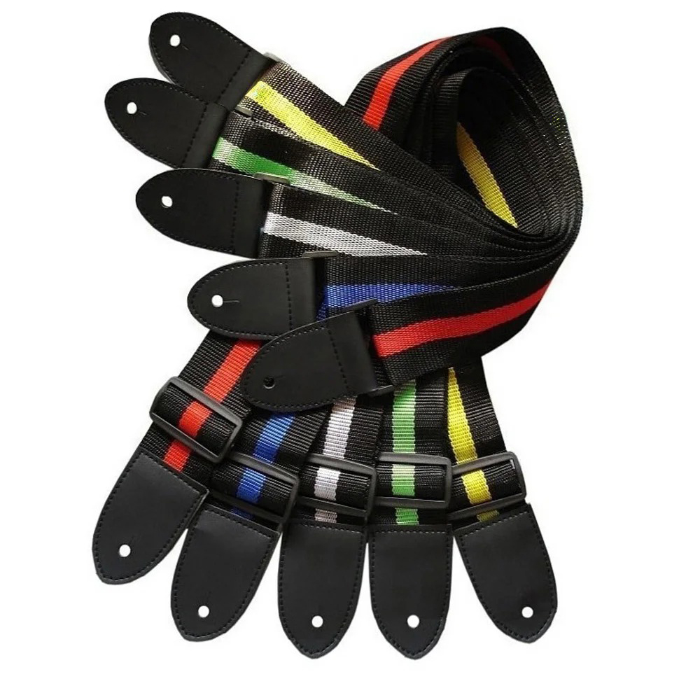 Acoustic Guitar Dreadnought - Guitar Strap Colourful Stripe Belt Nylon