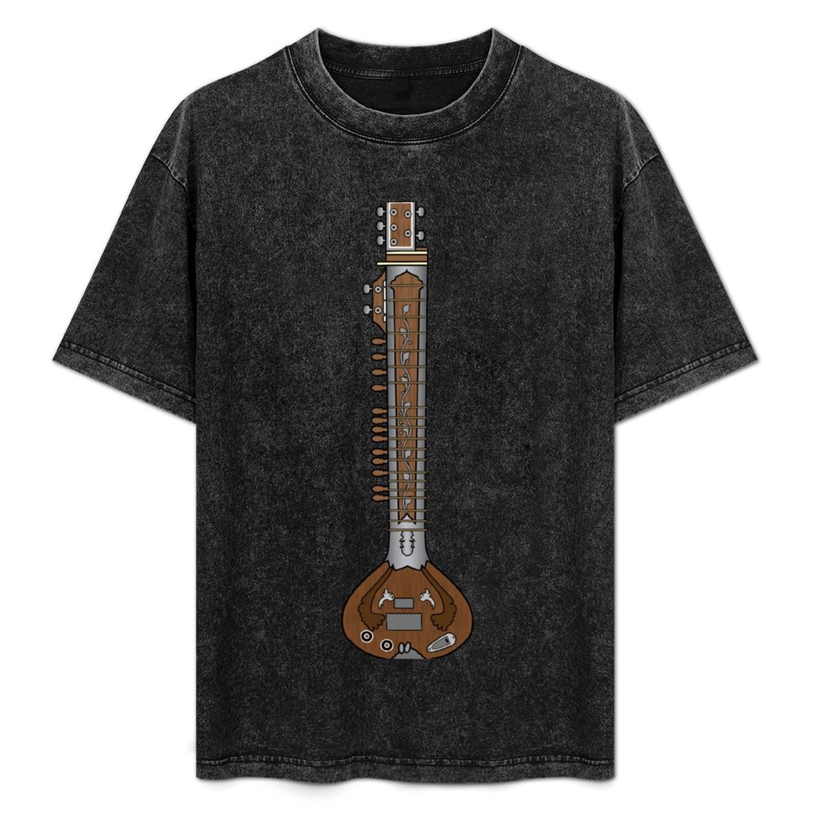 Musical Instrument Sitar - MUSICAL INSTRUMENTS - SITAR T-Shirt Casual