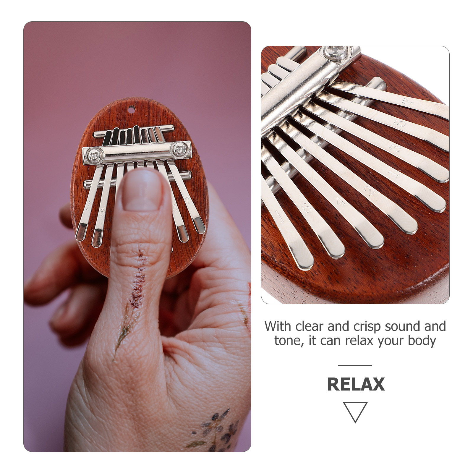 1Set Kalimba Thumb Piano Mini  - Musical Instrument For Beginners ulasan dan harga