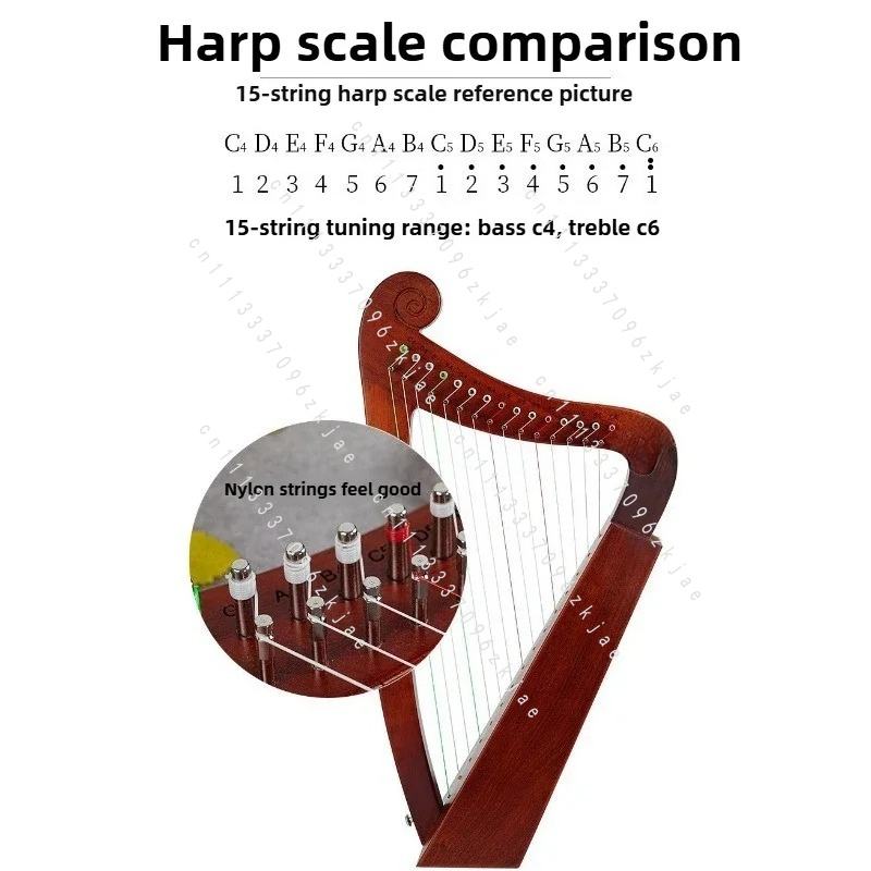 Handmade 15 Tone Harp Sound Th - Musical Instrument For Beginners ulasan dan harga