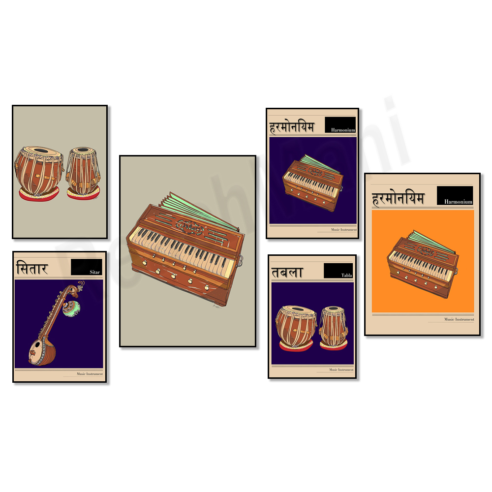 Sitar music poster, hindi indi - Musical Instrument Sitar ulasan dan harga