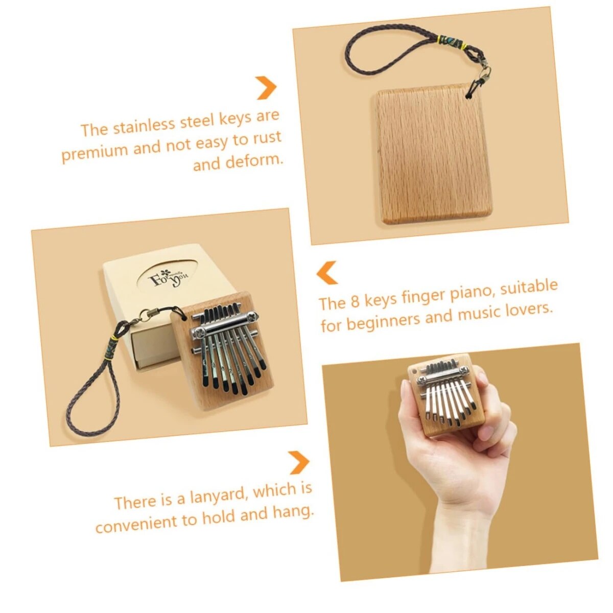 Miwayer Mini Kalimba 8 Key Thu - Musical Instrument African ulasan dan harga