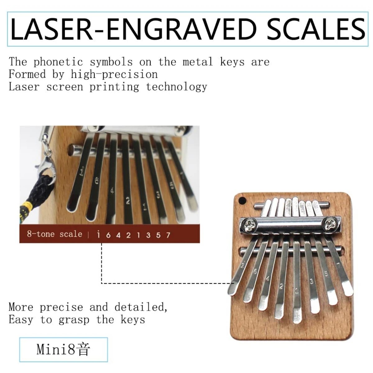 Miwayer Mini Kalimba 8 Key Thu - Musical Instrument African ulasan dan harga