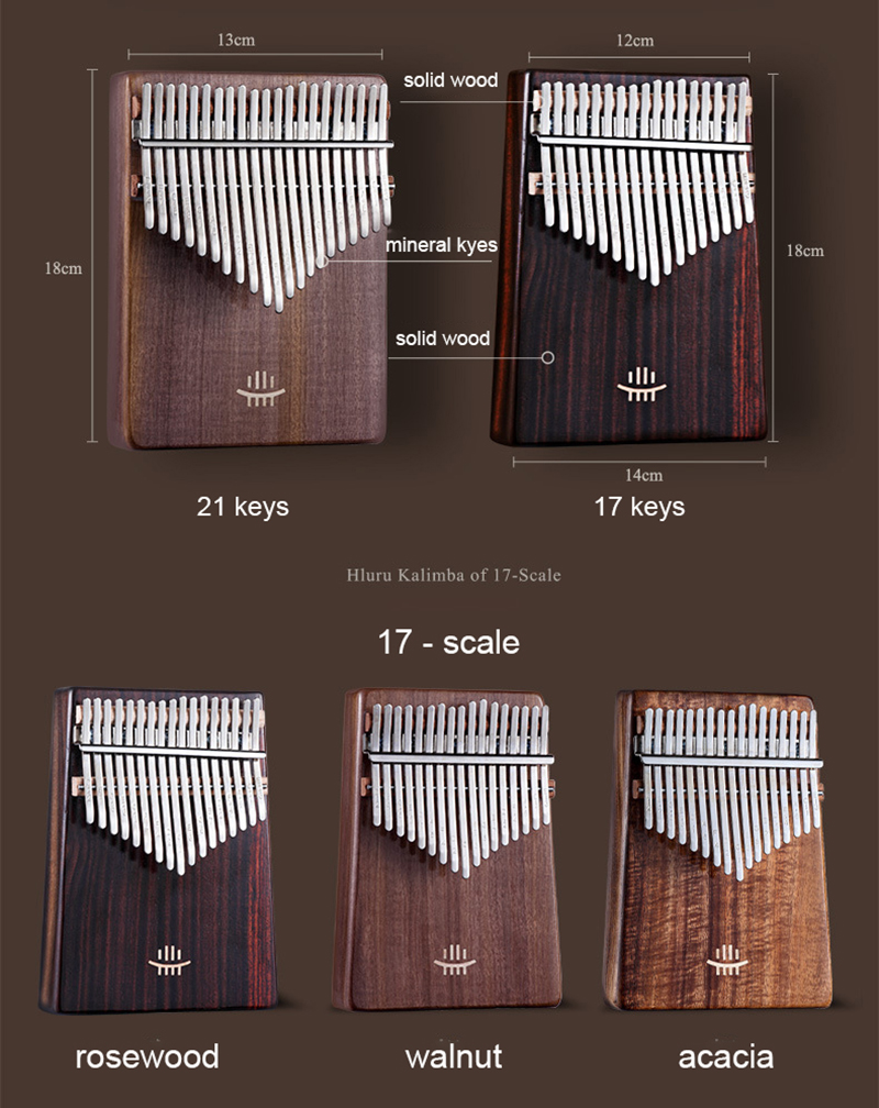 Hluru Kalimba 17 Keys with Hol - Musical Instrument For Beginners ulasan dan harga