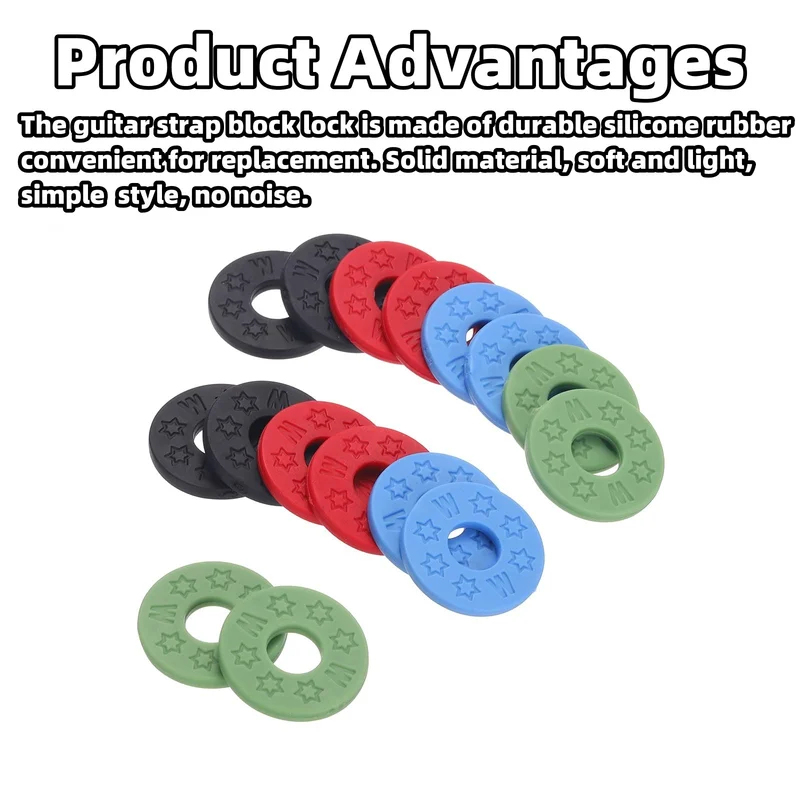 10 pcs Guitar Strap Block Rubb - Charango 10 String ulasan dan harga