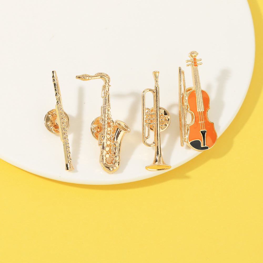 Golden Musical Instrument Pins - Musical Instrument In Orchestra ulasan dan harga