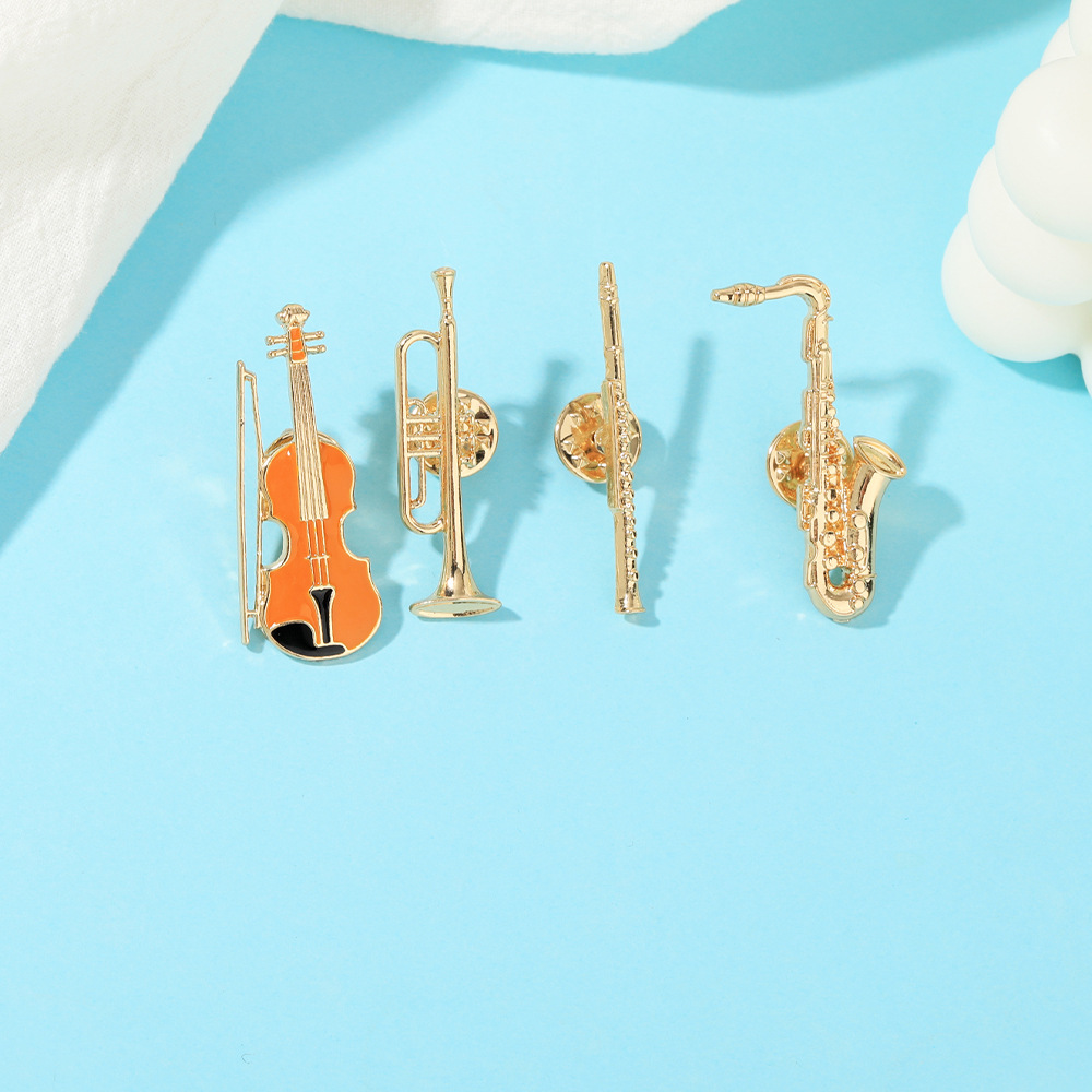 Golden Musical Instrument Pins - Musical Instrument In Orchestra ulasan dan harga