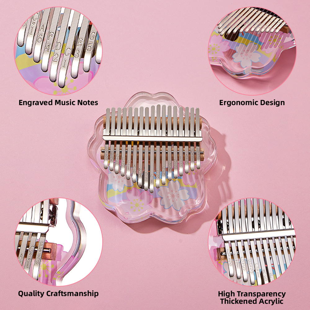 Mini Thumb Piano 17 Keys Porta - Musical Instrument Box ulasan dan harga