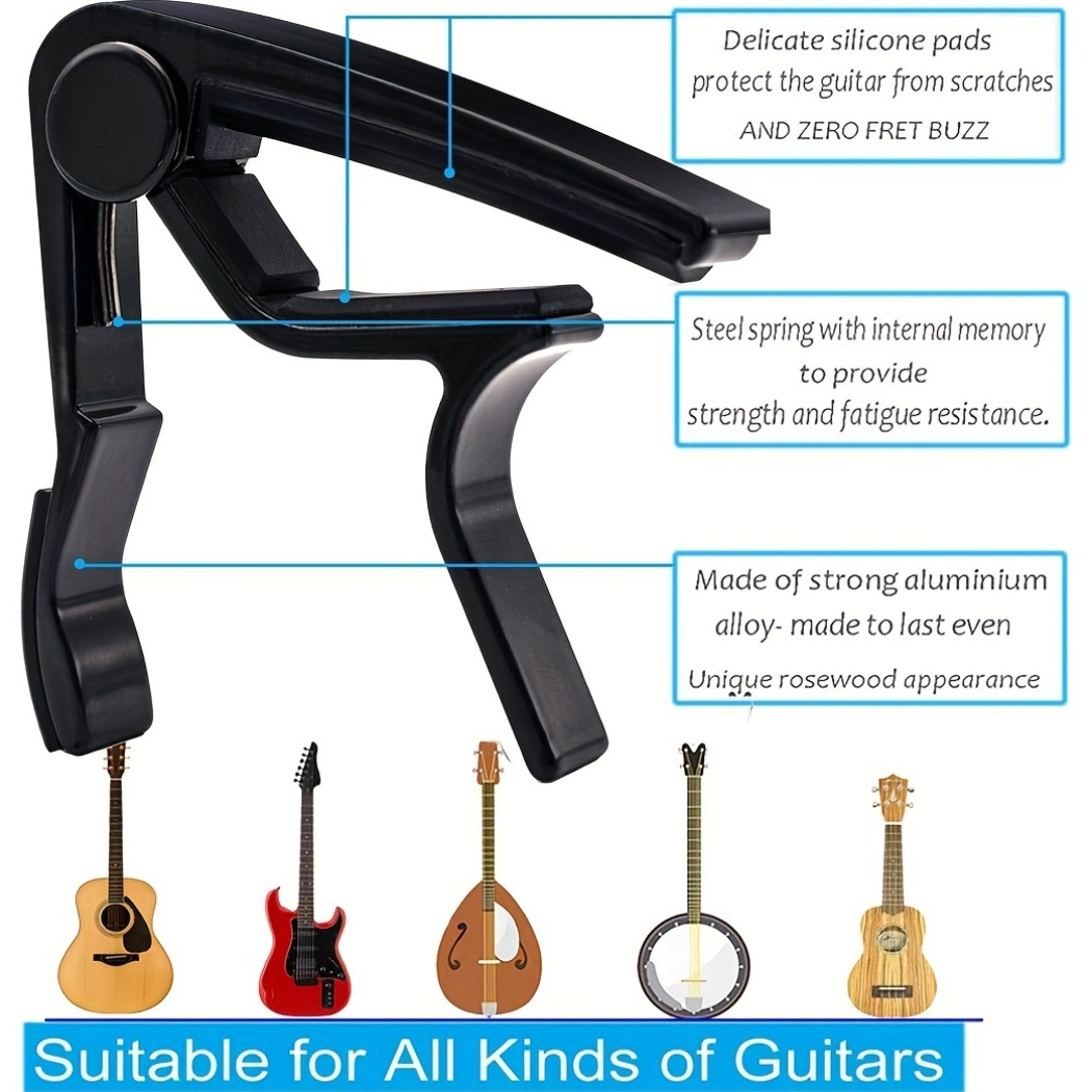 Black Alloy Quick Change Guita - Acoustic Guitar Dreadnought ulasan dan harga