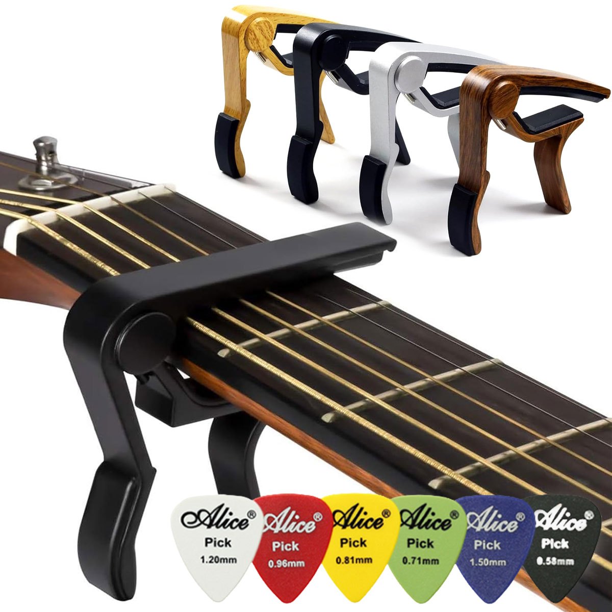 Black Alloy Quick Change Guita - Acoustic Guitar Dreadnought ulasan dan harga