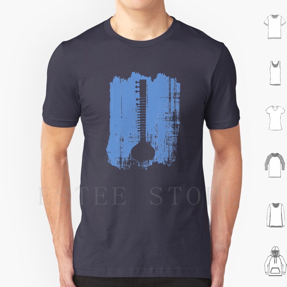 Indian Sitar T Shirt Print Cot - Musical Instrument Sitar ulasan dan harga
