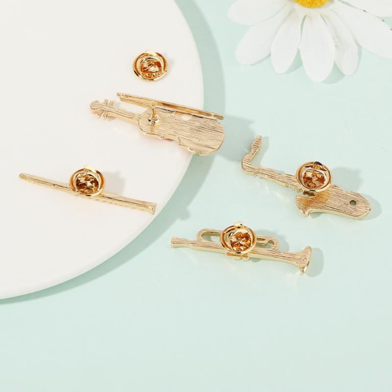 Violin Shaped Golden Pins1Pcs  - Musical Instrument In Orchestra ulasan dan harga