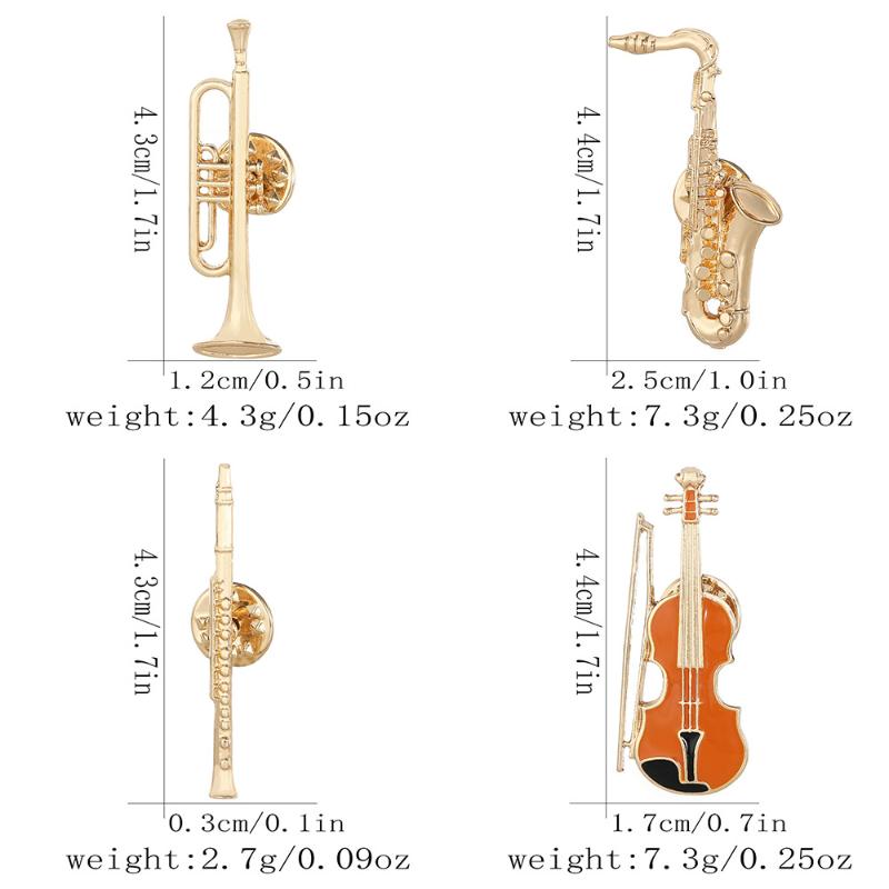 Violin Shaped Golden Pins1Pcs  - Musical Instrument In Orchestra ulasan dan harga